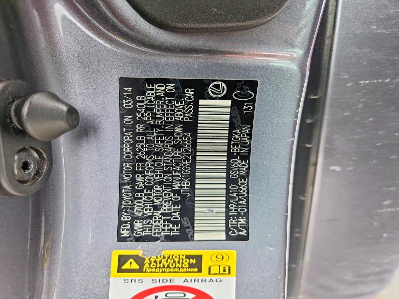 2014 Lexus Es მანქანა იყიდება აუქციონზე, vin: JTHBK1GG9E2126654, აუქციონის ნომერი: 55002136