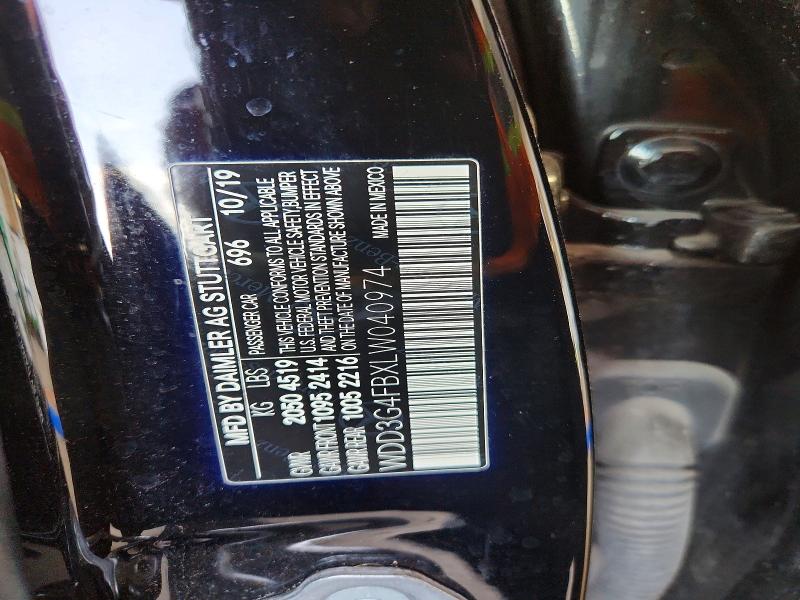 Aukcja sprzedaży 2020 Mercedes-benz A, vin: WDD3G4FBXLW040974, numer aukcji: 53997726