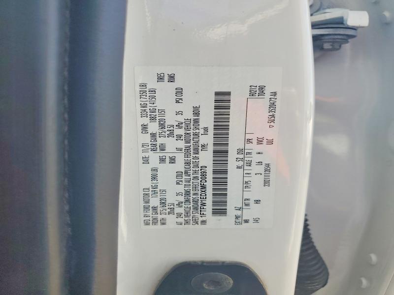 Продаж на аукціоні авто 2021 Ford F150, vin: 1FTFW1EDXMFD08970, номер лоту: 51869026