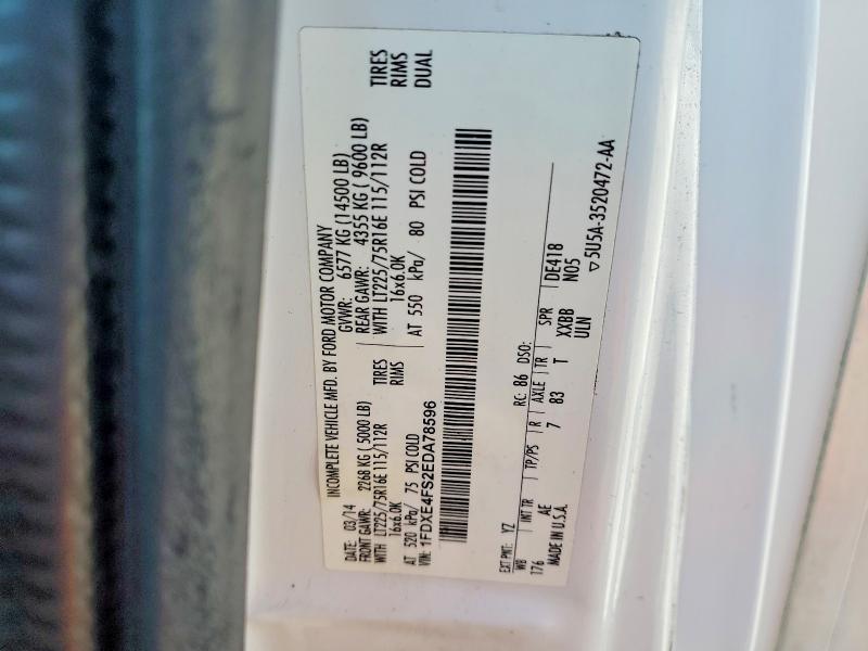 Продаж на аукціоні авто 2014 Ford Econoline, vin: 1FDXE4FS2EDA78596, номер лоту: 51661906