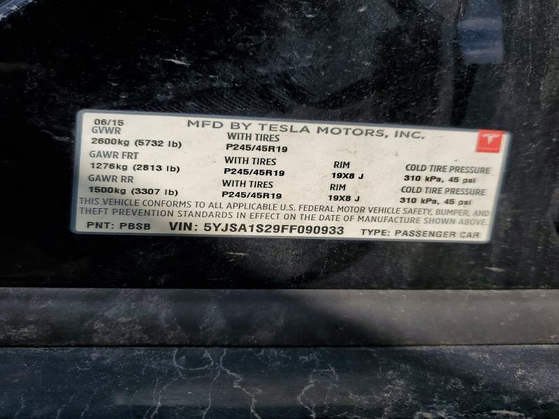Aukcja sprzedaży 2015 Tesla Model S, vin: 5YJSA1S29FF090933, numer aukcji: 52895446