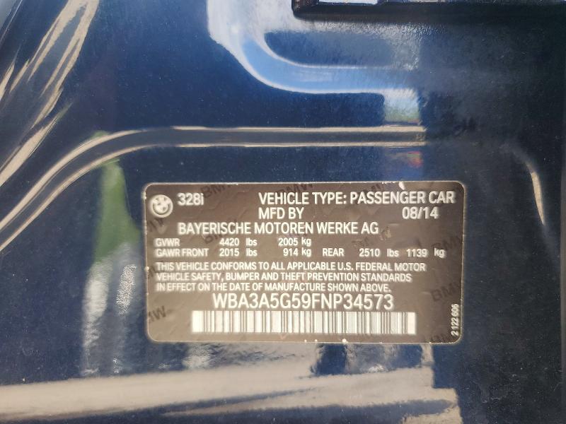 Aukcja sprzedaży 2015 Bmw 328, vin: WBA3A5G59FNP34573, numer aukcji: 54137336