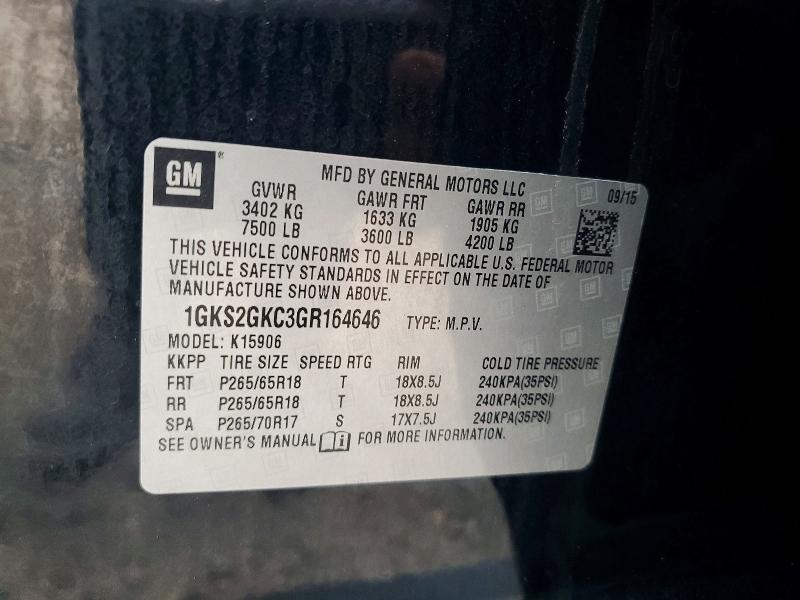 Продажа на аукционе авто 2016 Gmc Yukon Xl, vin: 1GKS2GKC3GR164646, номер лота: 51909496