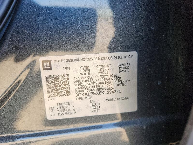 Aukcja sprzedaży 2019 Gmc Terrain, vin: 3GKALPEX8KL294221, numer aukcji: 51958796