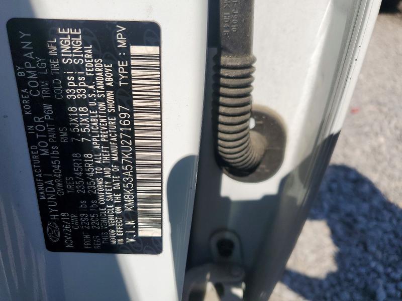 2019 Hyundai Kona მანქანა იყიდება აუქციონზე, vin: KM8K53A57KU271697, აუქციონის ნომერი: 52393306