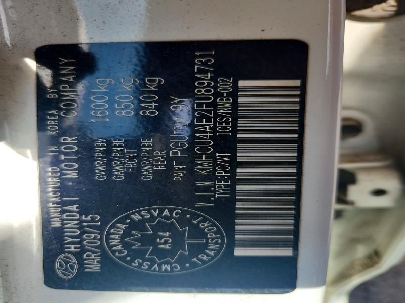 Aukcja sprzedaży 2015 Hyundai Accent, vin: KMHCU4AE2FU894731, numer aukcji: 54128726