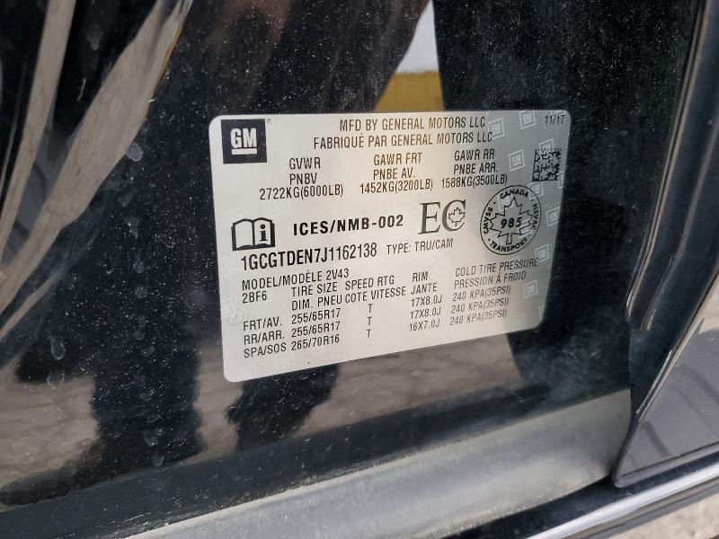 Aukcja sprzedaży 2018 Chevrolet Colorado, vin: 1GCGTDEN7J1162138, numer aukcji: 53542686