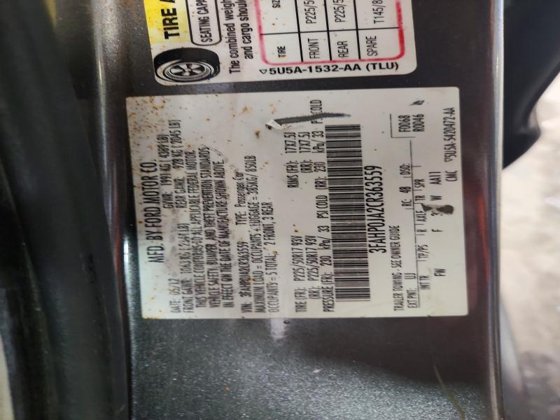 Aukcja sprzedaży 2012 Ford Fusion, vin: 3FAHP0JA2CR363559, numer aukcji: 53531536