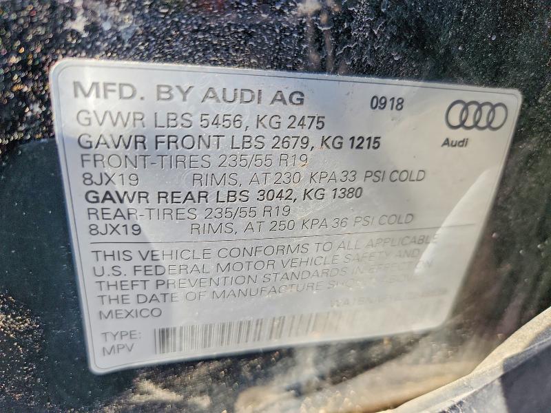 Aukcja sprzedaży 2018 Audi Q5, vin: WA1BNAFY6J2248539, numer aukcji: 53992606