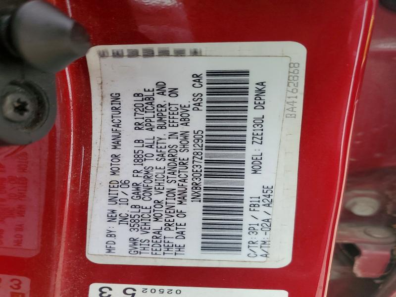 Aukcja sprzedaży 2007 Toyota Corolla, vin: 1NXBR30E37Z812905, numer aukcji: 51465466