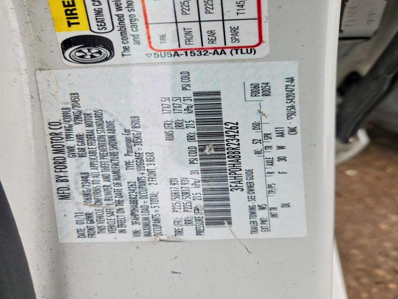 Продаж на аукціоні авто 2011 Ford Fusion, vin: 3FAHP0HA8BR234262, номер лоту: 54660406