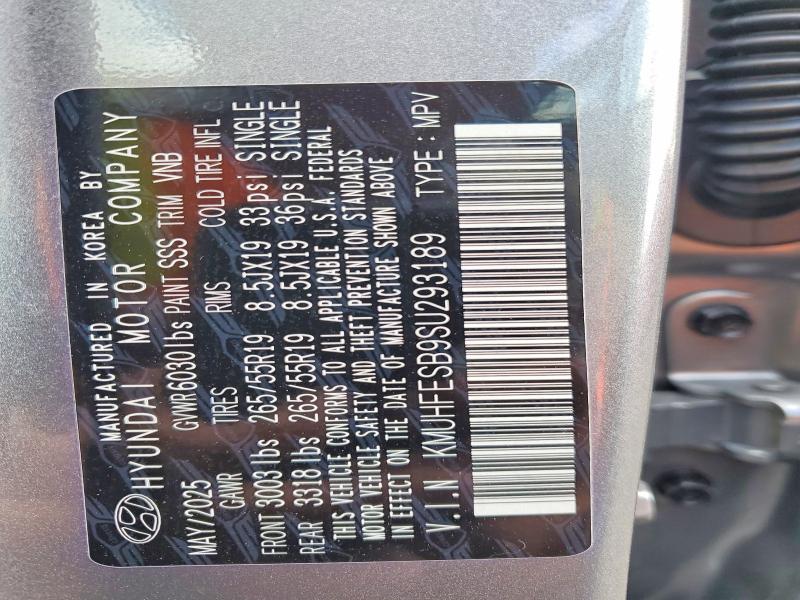 52424156 :رقم المزاد ، KMUHFESB9SU293189 vin ، 2025 Genesis Gv80 مزاد بيع