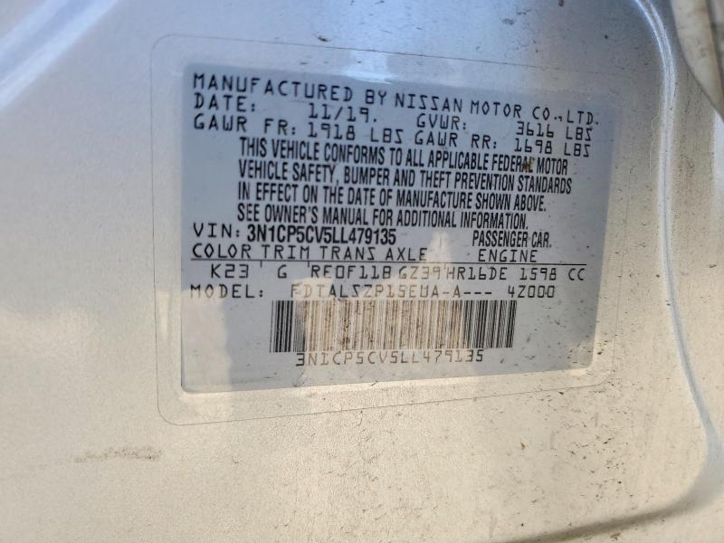 Aukcja sprzedaży 2020 Nissan Kicks, vin: 3N1CP5CV5LL479135, numer aukcji: 54894776