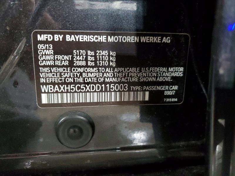 Продаж на аукціоні авто 2013 Bmw 528, vin: WBAXH5C5XDD115003, номер лоту: 55147476