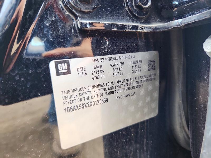 2016 Cadillac Cts მანქანა იყიდება აუქციონზე, vin: 1G6AX5SX2G0120659, აუქციონის ნომერი: 53262206