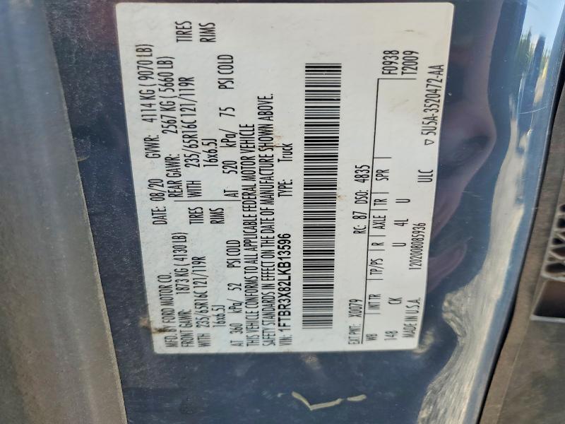 Продаж на аукціоні авто 2020 Ford Transit, vin: 1FTBR3X82LKB13596, номер лоту: 53415636