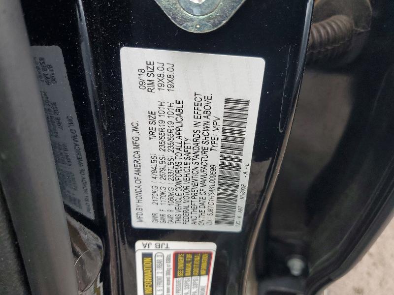 Продажа на аукционе авто 2019 Acura Rdx, vin: 5J8TC1H34KL009599, номер лота: 52678986