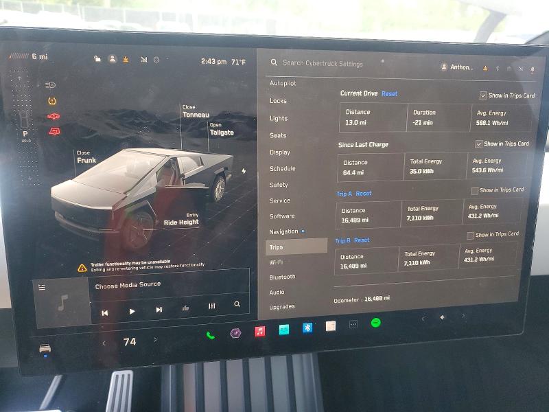 2024 Tesla Cybertruck მანქანა იყიდება აუქციონზე, vin: 7G2CEHEE2RA007042, აუქციონის ნომერი: 51887546