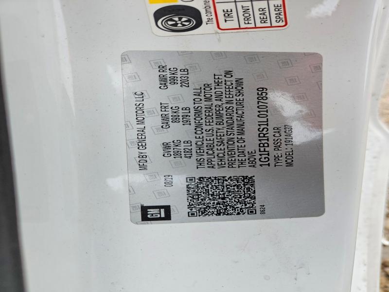 Продажа на аукционе авто 2020 Chevrolet Camaro, vin: 1G1FB1RS1L0107859, номер лота: 52070396
