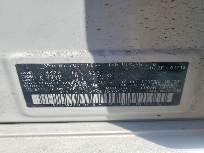 Aukcja sprzedaży 2013 Subaru Legacy, vin: 4S3BMBC61D3033571, numer aukcji: 53063076