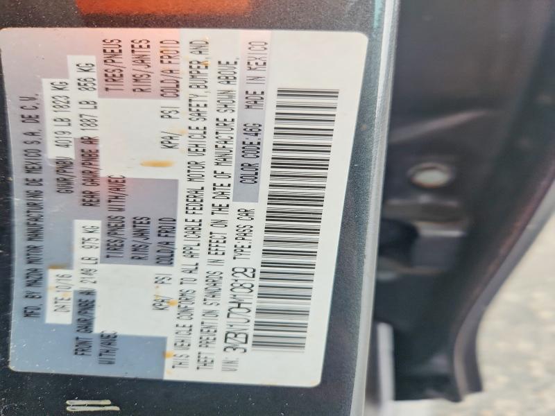 Продажа на аукционе авто 2017 Mazda 3, vin: 3MZBN1U70HM108129, номер лота: 53521166