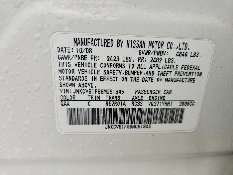Продажа на аукционе авто 2009 Infiniti G37 Sedan, vin: JNKCV61F99M051845, номер лота: 54992016