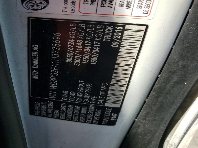 Продажа на аукционе авто 2017 Mercedes-benz Metris, vin: WD3PG2EA1H3228696, номер лота: 54733166
