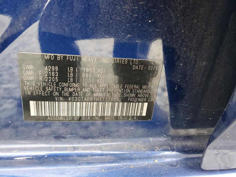 Продаж на аукціоні авто 2017 Subaru Impreza, vin: 4S3GTAB61H3717059, номер лоту: 53290046