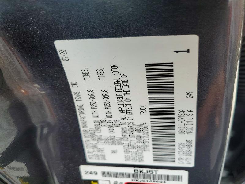 Продажа на аукционе авто 2020 Toyota Tundra, vin: 5TFRY5F17LX270674, номер лота: 53149816