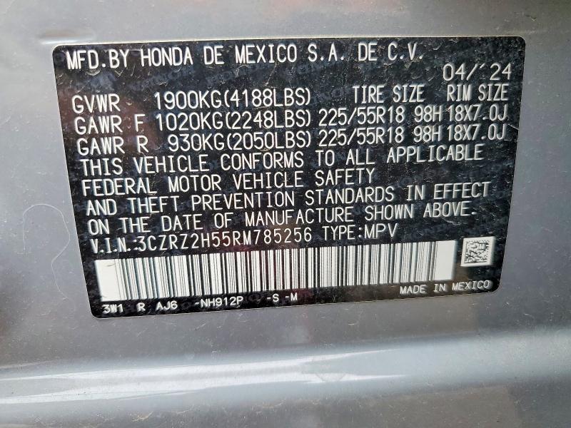 Aukcja sprzedaży 2024 Honda Hr-v, vin: 3CZRZ2H55RM785256, numer aukcji: 53113286