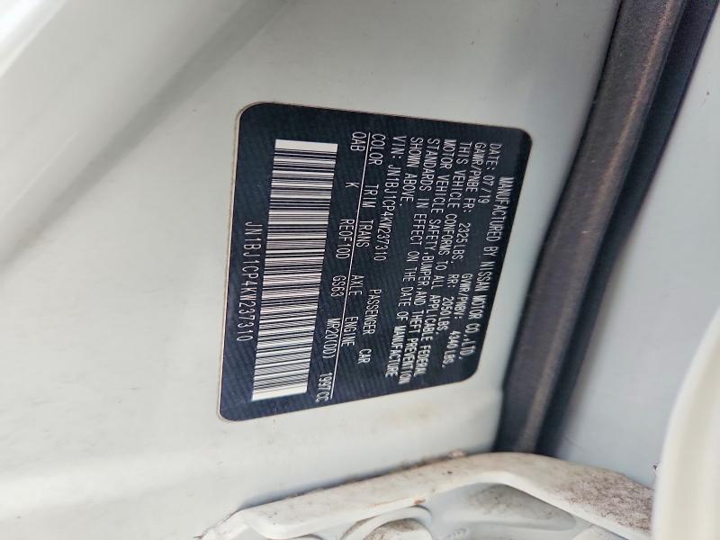 54197406 :رقم المزاد ، JN1BJ1CP4KW237310 vin ، 2019 Nissan Rogue مزاد بيع