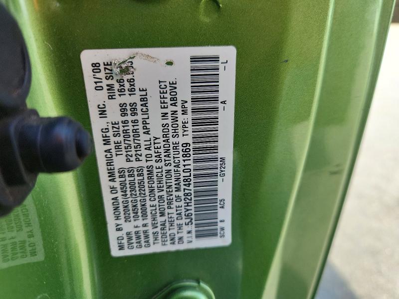 Продаж на аукціоні авто 2008 Honda Element, vin: 5J6YH28748L011869, номер лоту: 54627816