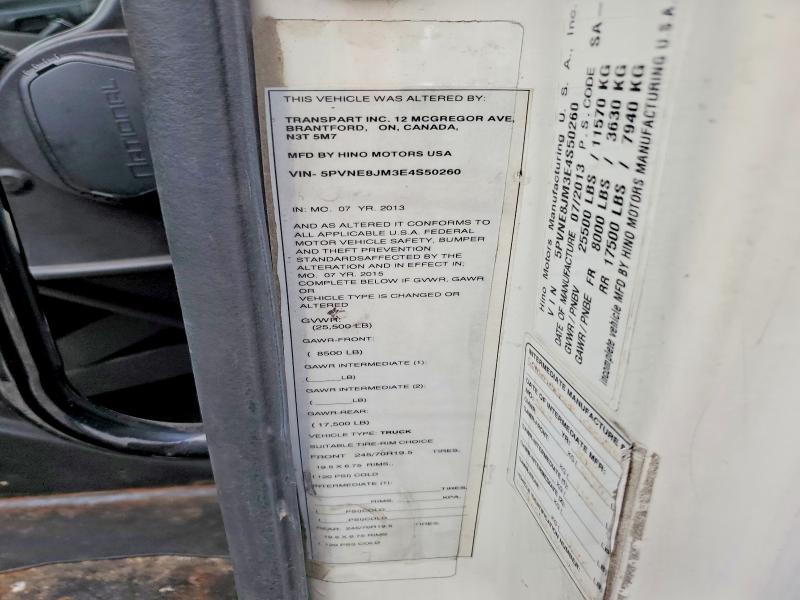 Aukcja sprzedaży 2014 Hino 258/268, vin: 5PVNE8JM3E4S50260, numer aukcji: 54834376