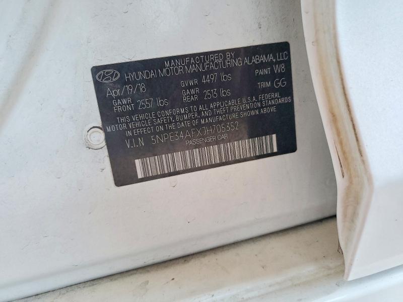 Продаж на аукціоні авто 2018 Hyundai Sonata, vin: 5NPE34AFXJH705352, номер лоту: 53957246