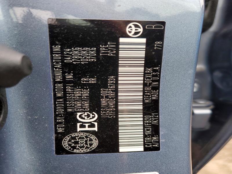 Aukcja sprzedaży 2024 Toyota Corolla, vin: 5YFB4MDE1RP167934, numer aukcji: 53526366