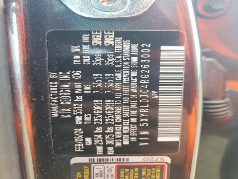 Aukcja sprzedaży 2024 Kia Sorento, vin: 5XYRLDJC4RG263002, numer aukcji: 52337156