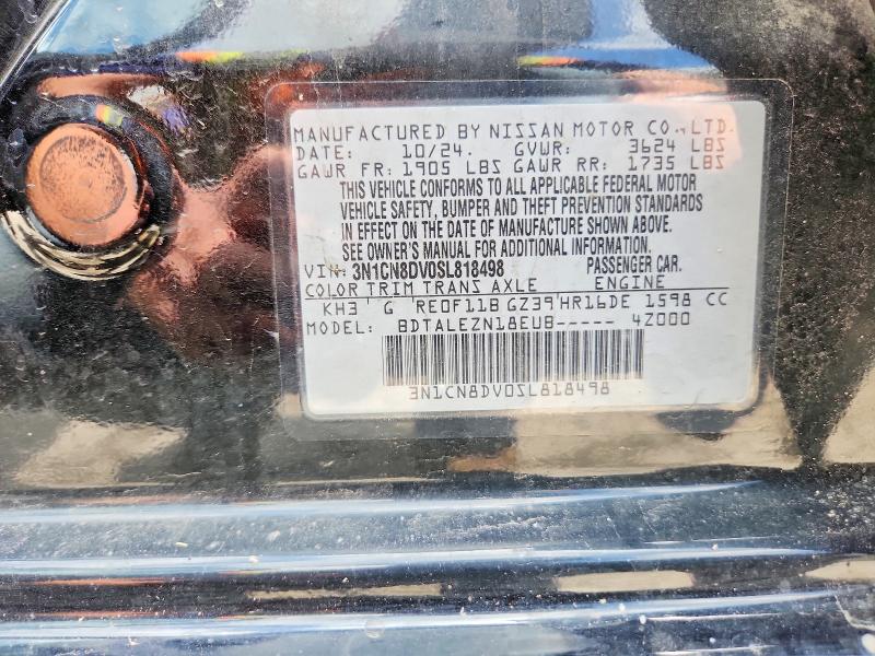 Продажа на аукционе авто 2025 Nissan Versa, vin: 3N1CN8DV0SL818498, номер лота: 53237326