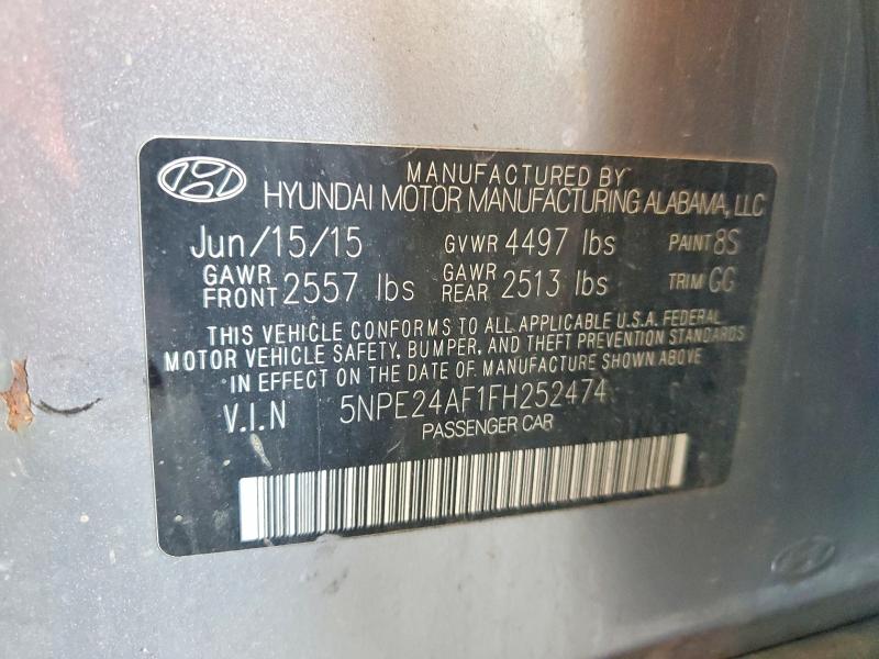 Aukcja sprzedaży 2015 Hyundai Sonata, vin: 5NPE24AF1FH252474, numer aukcji: 54866846