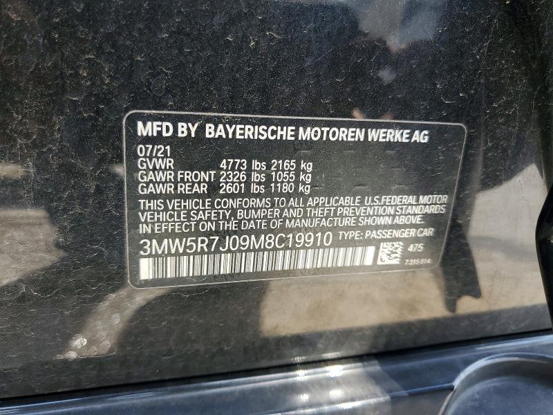 Aukcja sprzedaży 2021 Bmw 330xi, vin: 3MW5R7J09M8C19910, numer aukcji: 53410366