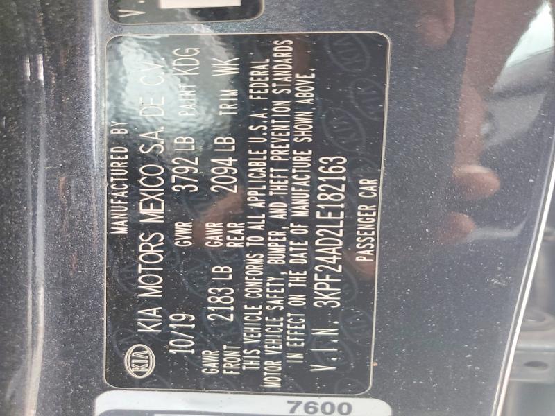 Продаж на аукціоні авто 2020 Kia Forte, vin: 3KPF24AD2LE182163, номер лоту: 52482606