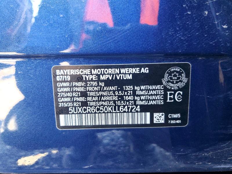 Aukcja sprzedaży 2019 Bmw X5, vin: 5UXCR6C50KLL64724, numer aukcji: 53418676