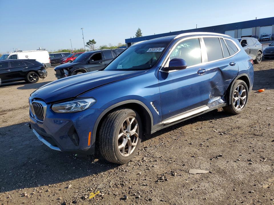 52032516 :رقم المزاد ، 5UX53DP09N9K12004 vin ، 2022 Bmw X3 مزاد بيع