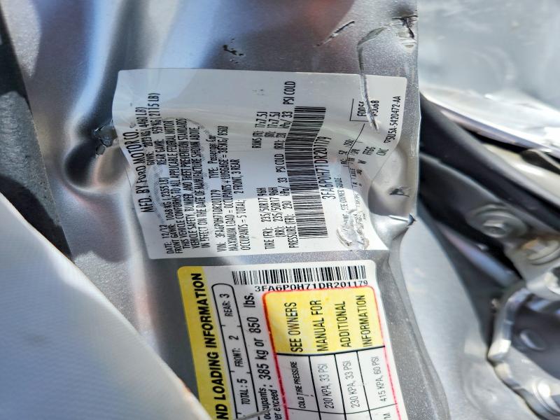Aukcja sprzedaży 2013 Ford Fusion, vin: 3FA6P0H71DR201179, numer aukcji: 51309806