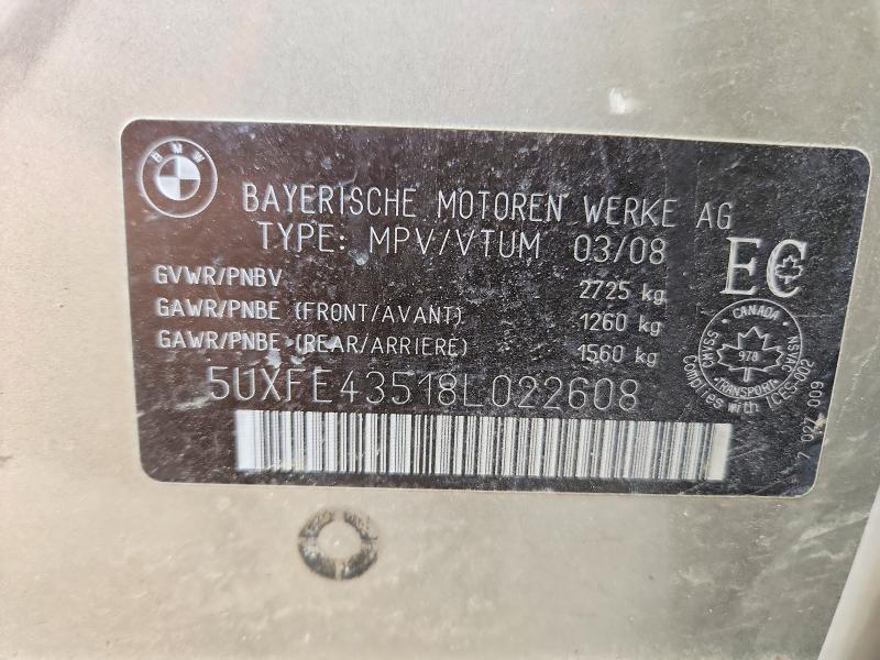 Продажа на аукционе авто 2008 Bmw X5, vin: 5UXFE43518L022608, номер лота: 54870726
