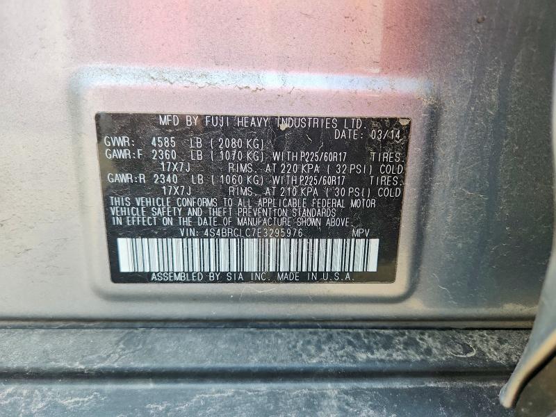 Продажа на аукционе авто 2014 Subaru Outback, vin: 4S4BRCLC7E3295976, номер лота: 51760896