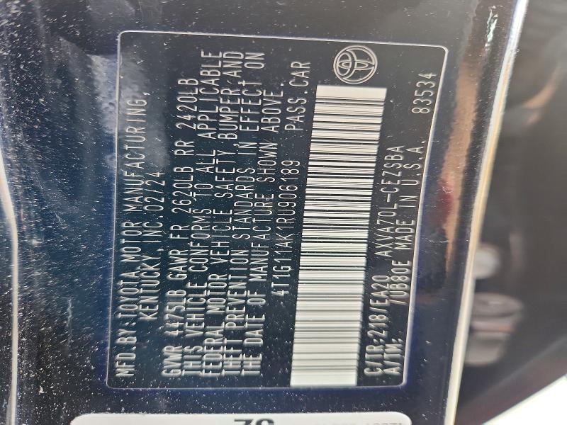 Продаж на аукціоні авто 2024 Toyota Camry, vin: 4T1G11AK1RU906189, номер лоту: 52453786
