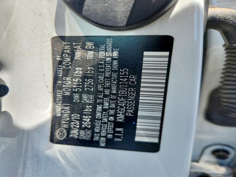 Продажа на аукционе авто 2011 Hyundai Genesis, vin: KMHGC4DF1BU114155, номер лота: 53376016