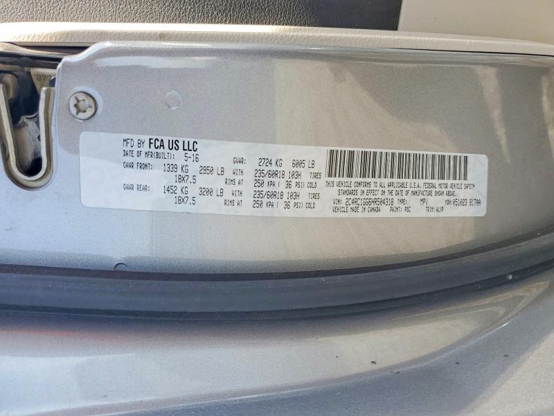 2017 Chrysler Pacifica მანქანა იყიდება აუქციონზე, vin: 2C4RC1GG6HR504318, აუქციონის ნომერი: 53579216