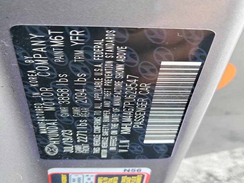 Продажа на аукционе авто 2023 Hyundai Elantra, vin: KMHLM4AG7PU629547, номер лота: 53878216