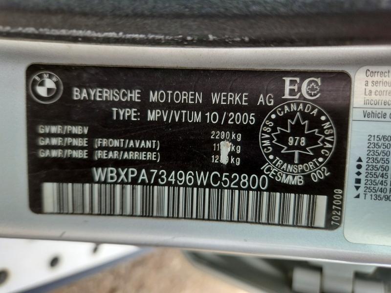 2006 Bmw X3 მანქანა იყიდება აუქციონზე, vin: WBXPA73496WC52800, აუქციონის ნომერი: 54470386